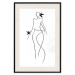 Wall Poster Exotic Dance - black and white simple line art with a woman's silhouette 119277 additionalThumb 18