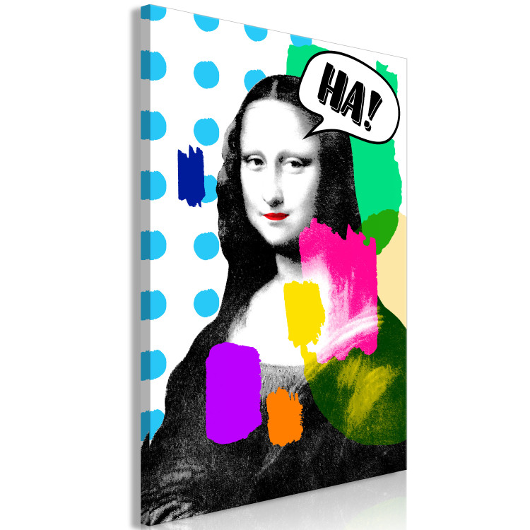 Canvas Woman in Pop Art (1-part) - Modernist Portrait of Mona Lisa 122377 additionalImage 2