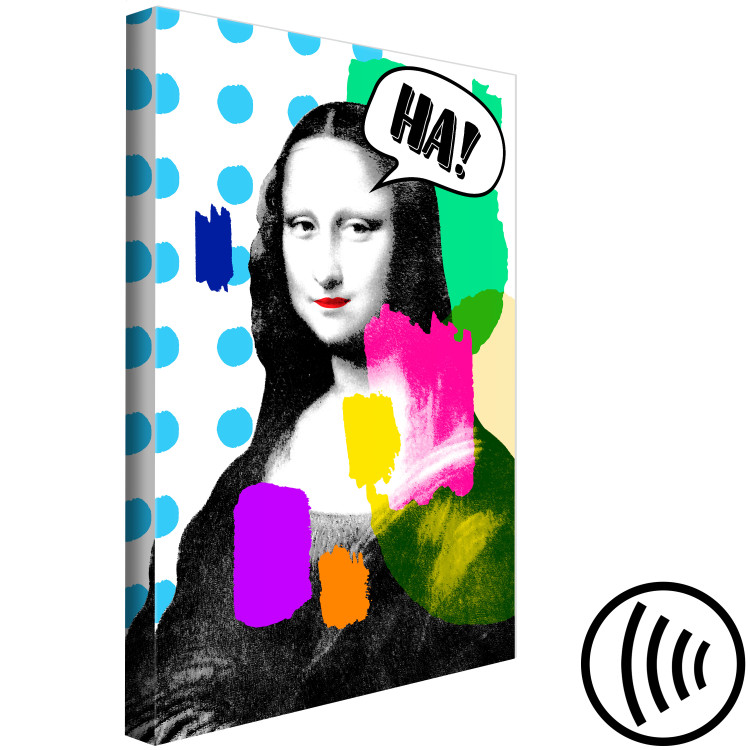 Canvas Woman in Pop Art (1-part) - Modernist Portrait of Mona Lisa 122377 additionalImage 6