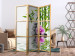 Room Divider Water Garden - stones and pink flower against a bamboo background in a Zen motif 122677 additionalThumb 6