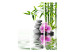 Room Divider Water Garden - stones and pink flower against a bamboo background in a Zen motif 122677 additionalThumb 3