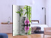 Room Divider Water Garden - stones and pink flower against a bamboo background in a Zen motif 122677 additionalThumb 2