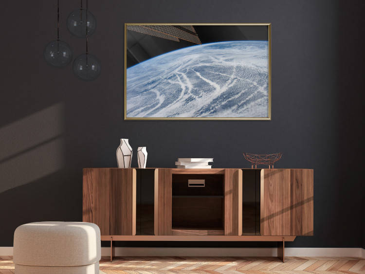 Wall Poster Restless Clouds - planet Earth landscape against backdrop of clouds and space 123177 additionalImage 5