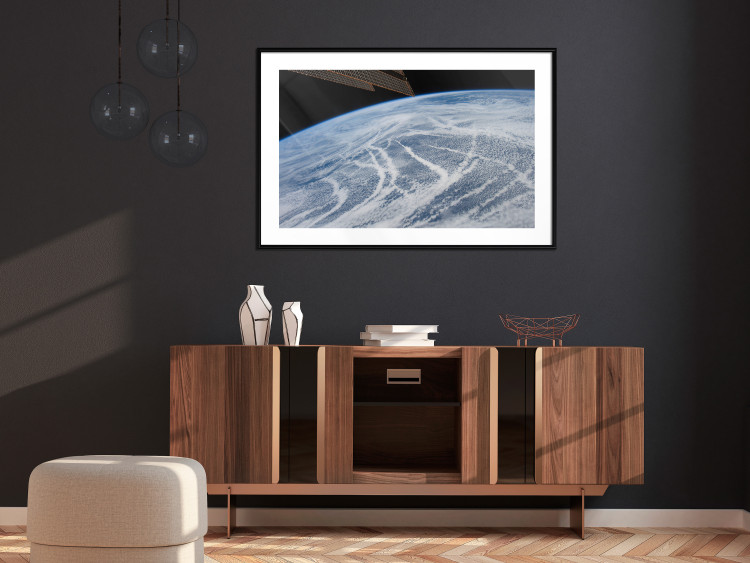 Wall Poster Restless Clouds - planet Earth landscape against backdrop of clouds and space 123177 additionalImage 4