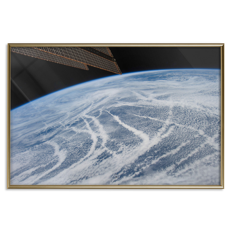 Wall Poster Restless Clouds - planet Earth landscape against backdrop of clouds and space 123177 additionalImage 16