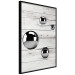 Poster Perfect Balance - abstract metal balls on a wooden background 125177 additionalThumb 10