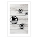 Poster Perfect Balance - abstract metal balls on a wooden background 125177 additionalThumb 19