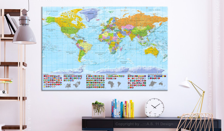 Large canvas print World: Colourful Map [Large Format] 125477 additionalImage 5