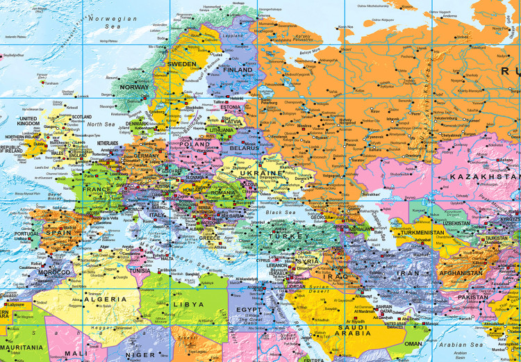 Large canvas print World: Colourful Map [Large Format] 125477 additionalImage 4
