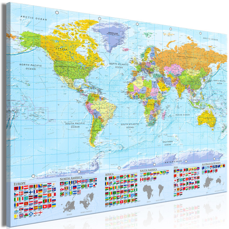 Large canvas print World: Colourful Map [Large Format] 125477 additionalImage 2