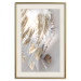 Poster Fallen Angel - abstract composition of white feathers with golden accent 127877 additionalThumb 20