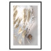 Poster Fallen Angel - abstract composition of white feathers with golden accent 127877 additionalThumb 18