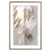 Poster Fallen Angel - abstract composition of white feathers with golden accent 127877 additionalThumb 15