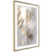 Poster Fallen Angel - abstract composition of white feathers with golden accent 127877 additionalThumb 9