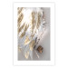 Poster Fallen Angel - abstract composition of white feathers with golden accent 127877 additionalThumb 21
