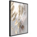 Poster Fallen Angel - abstract composition of white feathers with golden accent 127877 additionalThumb 13
