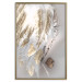Poster Fallen Angel - abstract composition of white feathers with golden accent 127877 additionalThumb 17