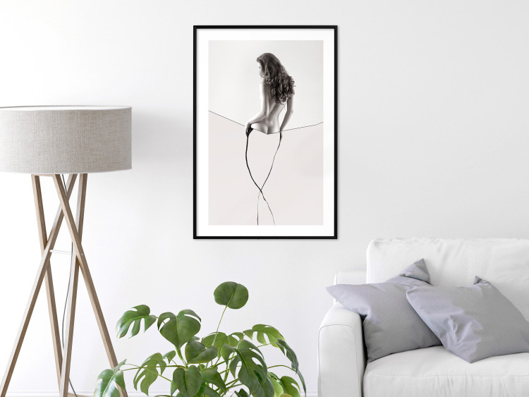 Wall Poster Sensual Thread - half silhouette of woman and line art in abstract style 128077 additionalImage 23