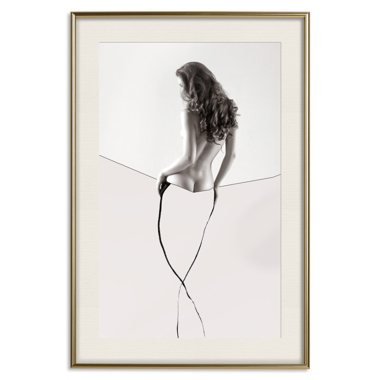 Wall Poster Sensual Thread - half silhouette of woman and line art in abstract style 128077 additionalImage 20