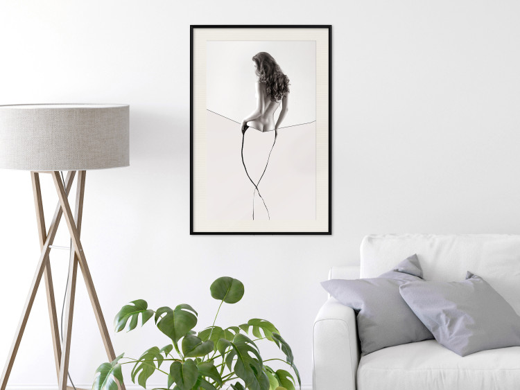 Wall Poster Sensual Thread - half silhouette of woman and line art in abstract style 128077 additionalImage 24