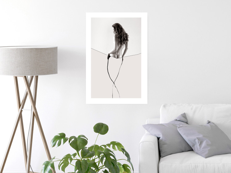 Wall Poster Sensual Thread - half silhouette of woman and line art in abstract style 128077 additionalImage 3