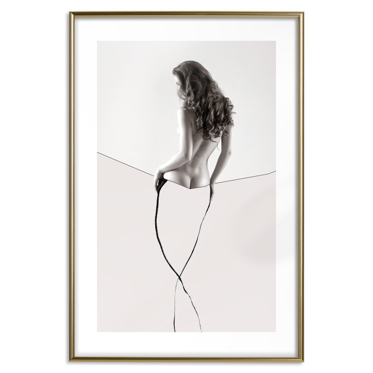 Wall Poster Sensual Thread - half silhouette of woman and line art in abstract style 128077 additionalImage 16