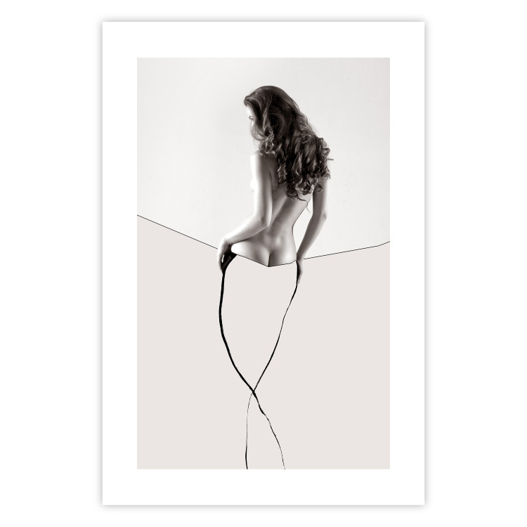 Wall Poster Sensual Thread - half silhouette of woman and line art in abstract style 128077 additionalImage 19
