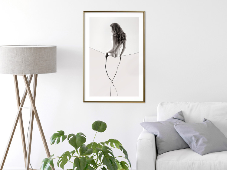 Wall Poster Sensual Thread - half silhouette of woman and line art in abstract style 128077 additionalImage 13