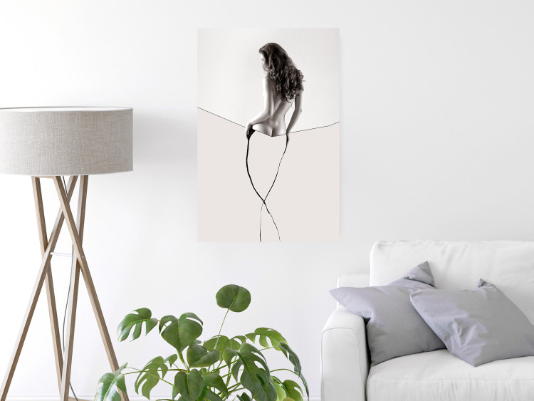 Wall Poster Sensual Thread - half silhouette of woman and line art in abstract style 128077 additionalImage 4