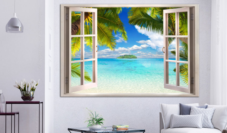 Large canvas print Window: Sea View [Large Format] 128677 additionalImage 5