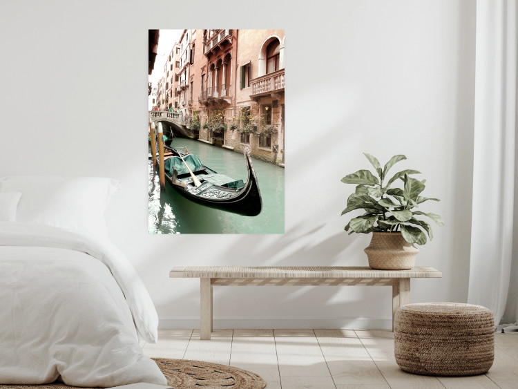 Poster Venetian Memory - river and boats against urban architecture background 129477 additionalImage 2