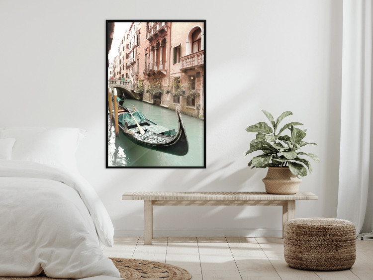Poster Venetian Memory - river and boats against urban architecture background 129477 additionalImage 6