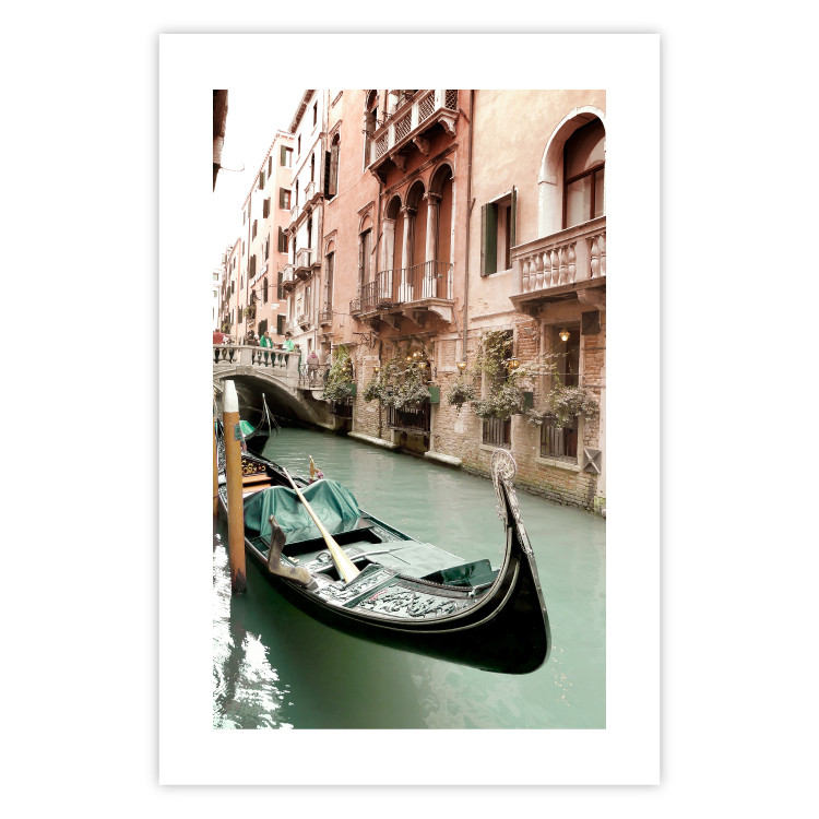 Poster Venetian Memory - river and boats against urban architecture background 129477 additionalImage 25