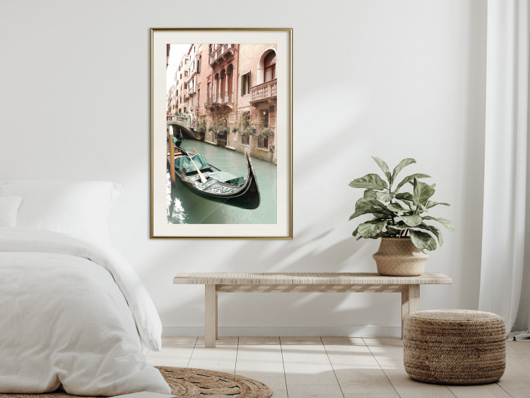 Poster Venetian Memory - river and boats against urban architecture background 129477 additionalImage 17
