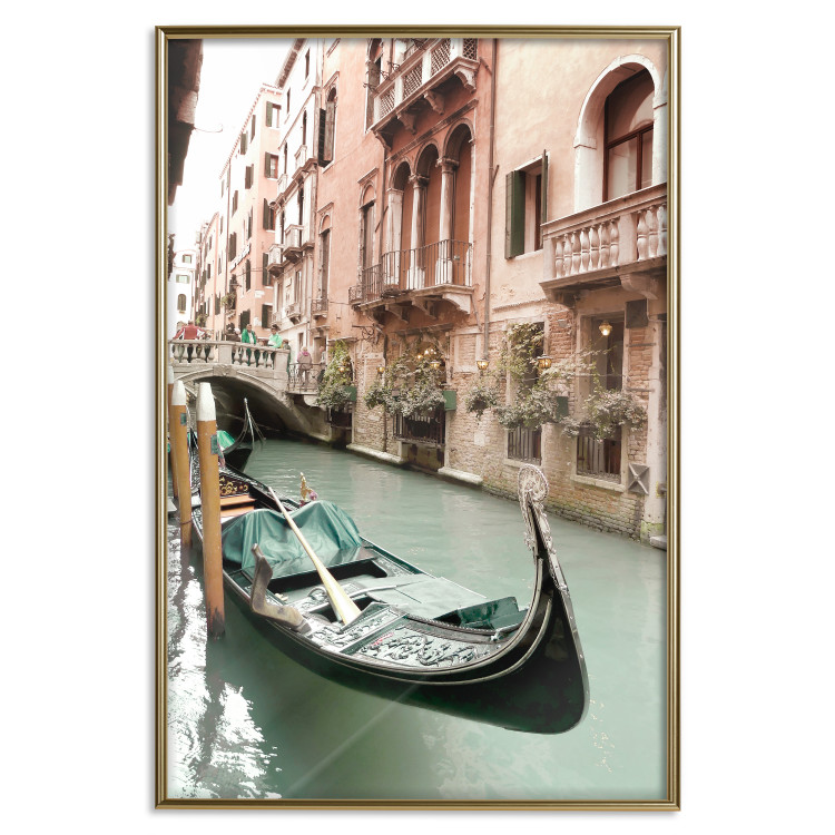 Poster Venetian Memory - river and boats against urban architecture background 129477 additionalImage 20