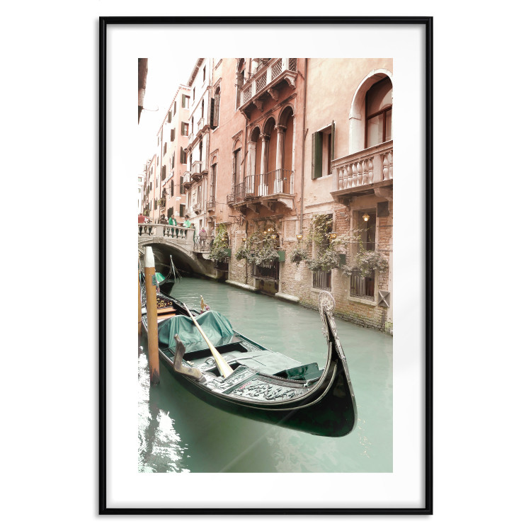 Poster Venetian Memory - river and boats against urban architecture background 129477 additionalImage 19