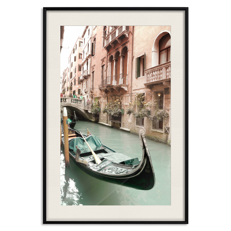 Poster Venetian Memory - river and boats against urban architecture background 129477 additionalImage 21