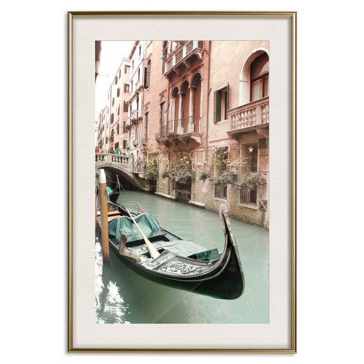 Poster Venetian Memory - river and boats against urban architecture background 129477 additionalImage 22