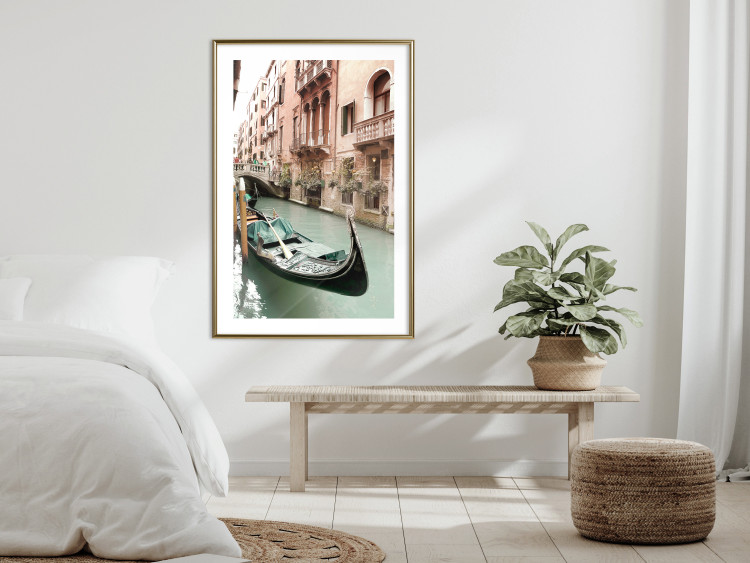 Poster Venetian Memory - river and boats against urban architecture background 129477 additionalImage 15