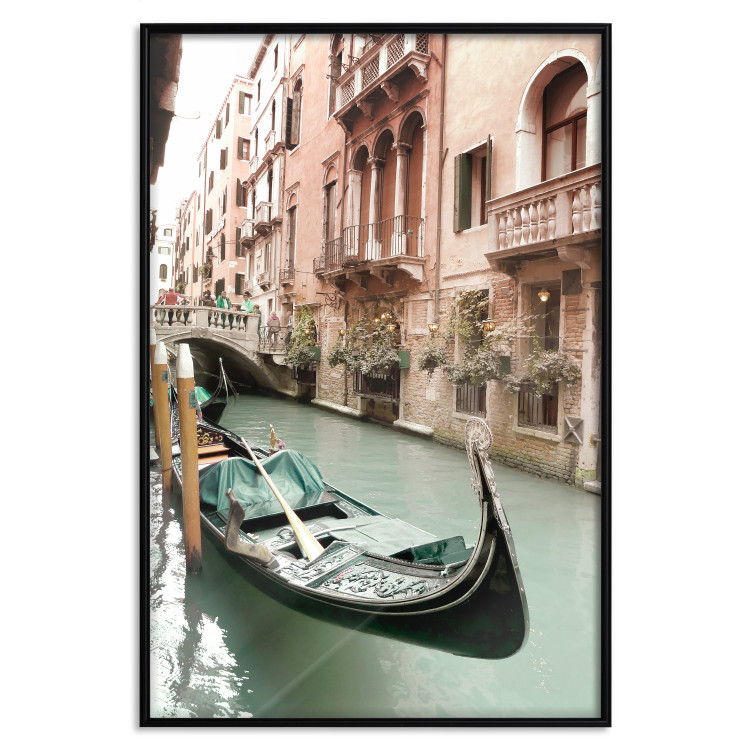 Poster Venetian Memory - river and boats against urban architecture background 129477 additionalImage 19