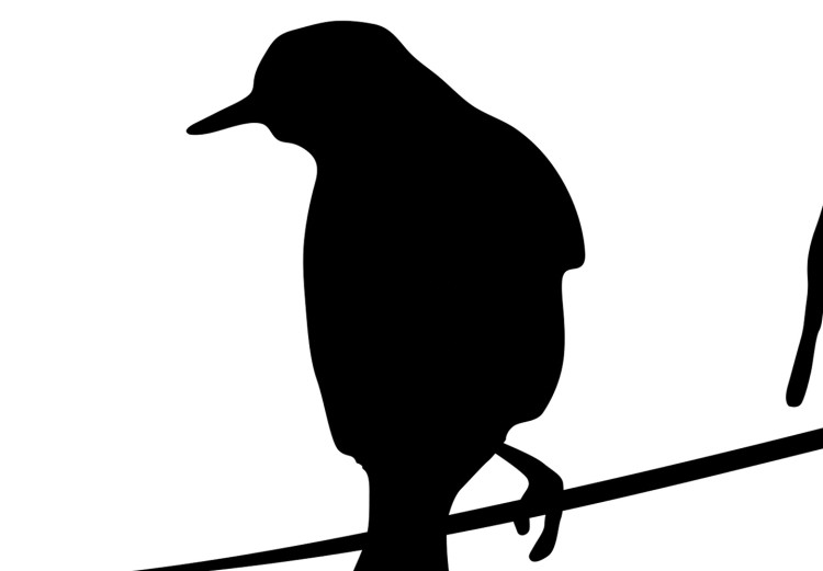 Canvas Bird Chatter (1-part) vertical - black animals on a white background 129577 additionalImage 4