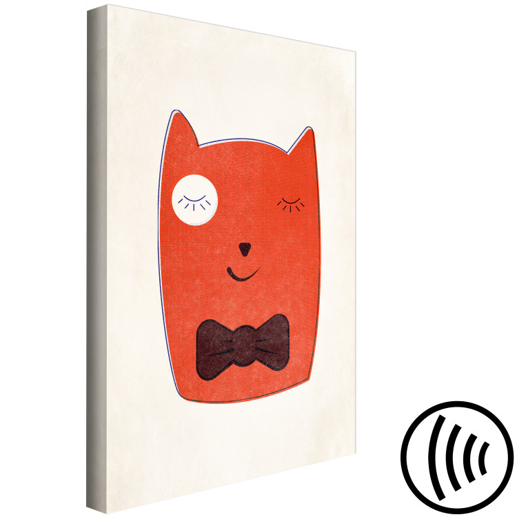 Canvas Little Elegance (1-piece) Vertical - orange abstract cat 129877 additionalImage 6