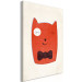 Canvas Little Elegance (1-piece) Vertical - orange abstract cat 129877 additionalThumb 2