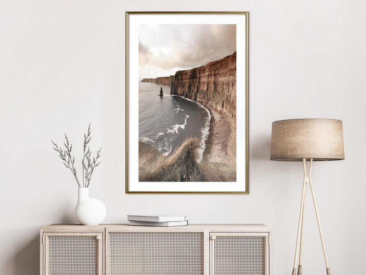 Wall Poster Solitary Cliffs - seascape with large cliffs against a clear sky 130277 additionalImage 15