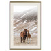 Poster Warm Friendship - autumn landscape of a pair of animals against a mountain backdrop 130377 additionalThumb 20