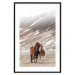 Poster Warm Friendship - autumn landscape of a pair of animals against a mountain backdrop 130377 additionalThumb 15