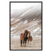 Poster Warm Friendship - autumn landscape of a pair of animals against a mountain backdrop 130377 additionalThumb 18