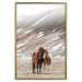 Poster Warm Friendship - autumn landscape of a pair of animals against a mountain backdrop 130377 additionalThumb 21