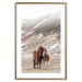 Poster Warm Friendship - autumn landscape of a pair of animals against a mountain backdrop 130377 additionalThumb 14