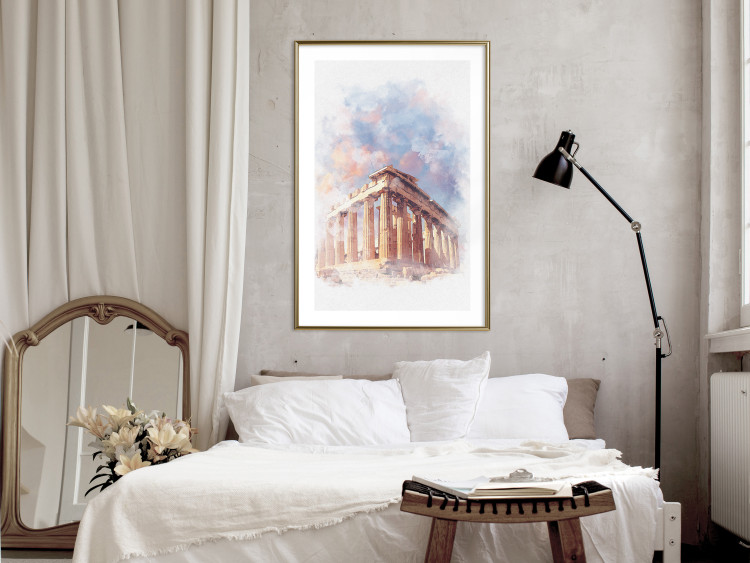 Poster Painted Parthenon - historic building in Athens in watercolor motif 131777 additionalImage 15